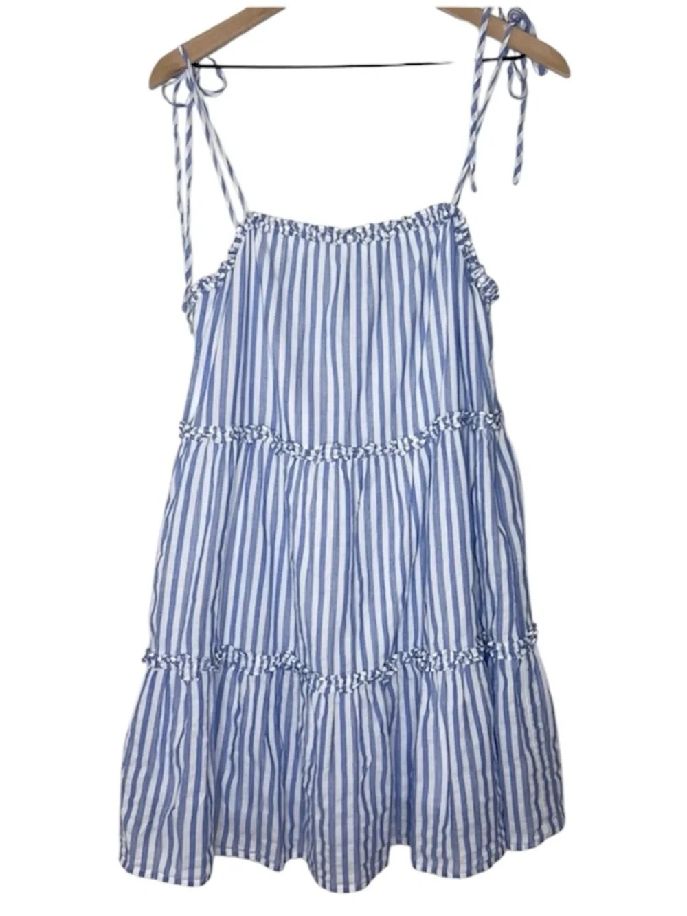 Rails Caralyn Lighthouse Striped Tiered MiniDress Coastal Beach Summer Coverup M